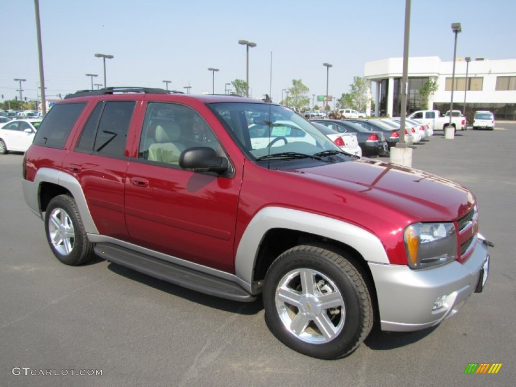 Red Jewel 2008 Chevrolet TrailBlazer LT 4x4 Exterior Photo #69219507