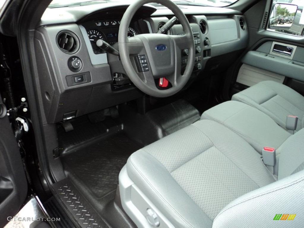 Steel Gray Interior 2011 Ford F150 STX SuperCab Photo #69219732
