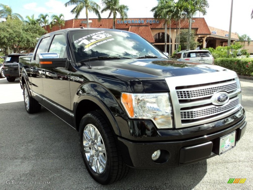 2009 F150 Lariat SuperCrew - Black / Sienna Brown Leather/Black photo #1