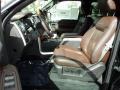 Sienna Brown Leather/Black 2009 Ford F150 Lariat SuperCrew Interior Color