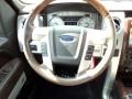 Sienna Brown Leather/Black 2009 Ford F150 Lariat SuperCrew Steering Wheel