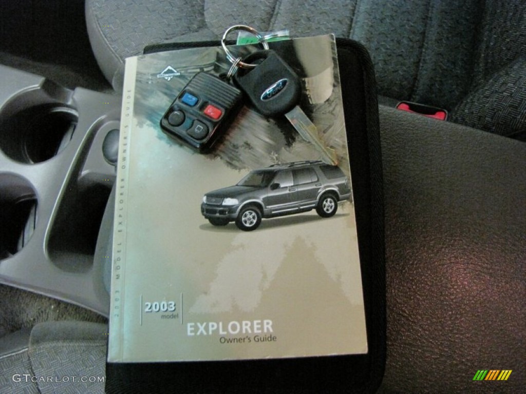 2003 Explorer XLS 4x4 - True Blue Metallic / Graphite Grey photo #34