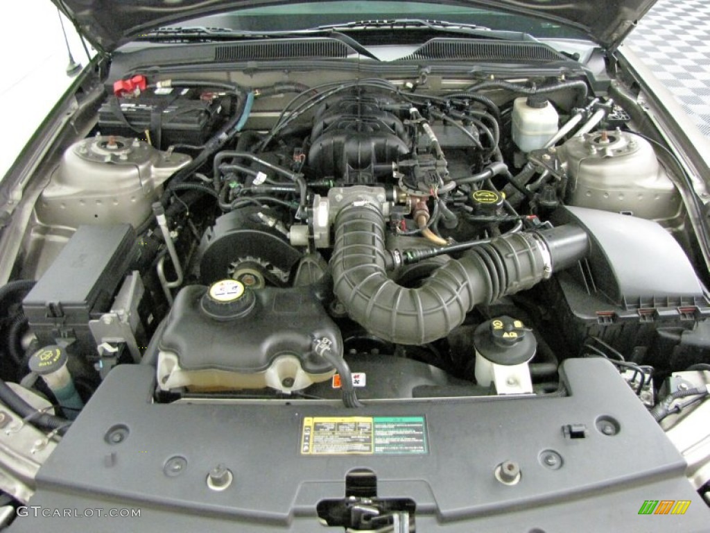 2005 Mustang V6 Premium Coupe - Mineral Grey Metallic / Medium Parchment photo #8