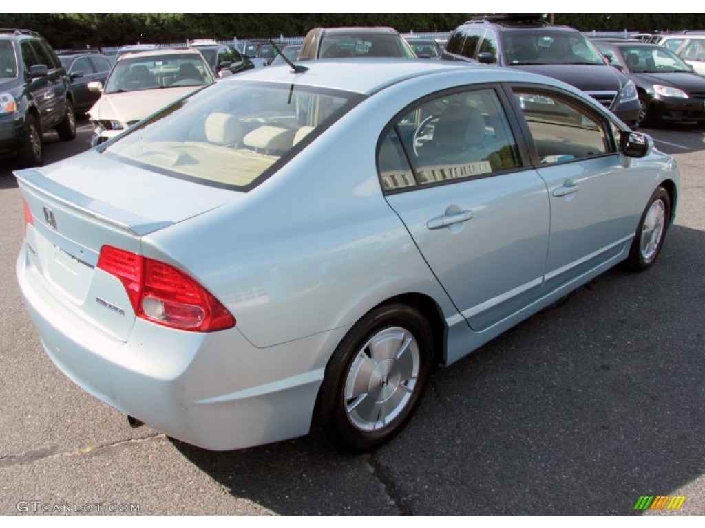 2007 Civic Hybrid Sedan - Opal Silver Blue Metallic / Ivory photo #5