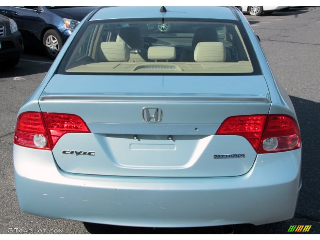 2007 Civic Hybrid Sedan - Opal Silver Blue Metallic / Ivory photo #6