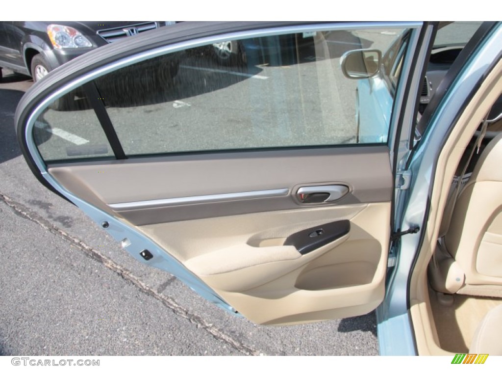 2007 Civic Hybrid Sedan - Opal Silver Blue Metallic / Ivory photo #17
