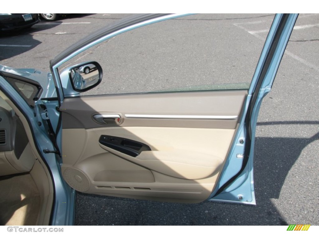 2007 Civic Hybrid Sedan - Opal Silver Blue Metallic / Ivory photo #19