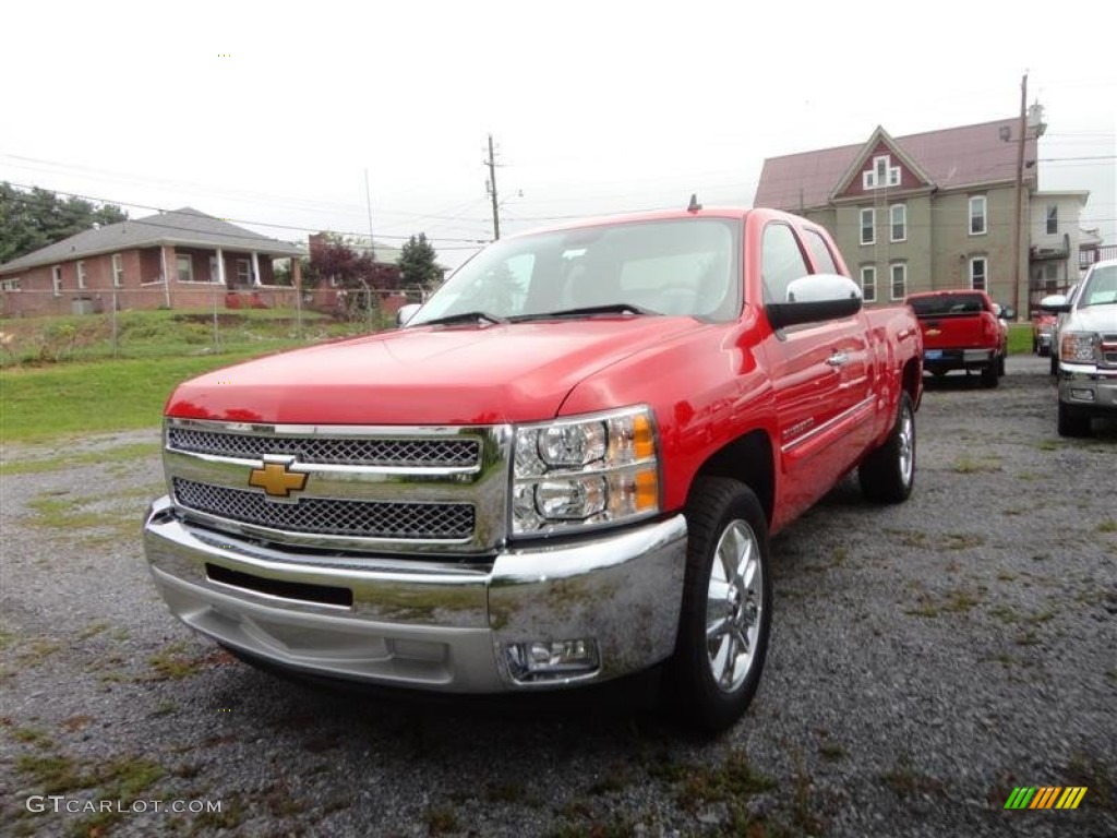 2013 Silverado 1500 LT Extended Cab - Victory Red / Ebony photo #2