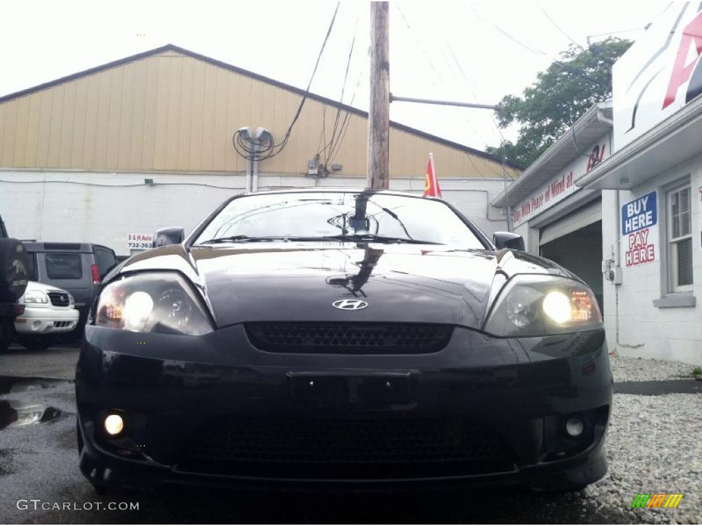 2006 Tiburon GS - Obsidian Black / Black photo #2
