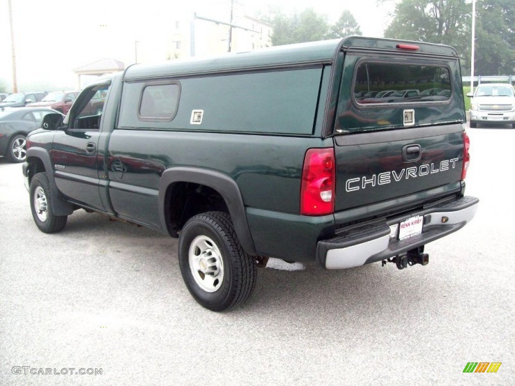 2003 Silverado 2500HD Regular Cab 4x4 - Dark Green Metallic / Dark Charcoal photo #2