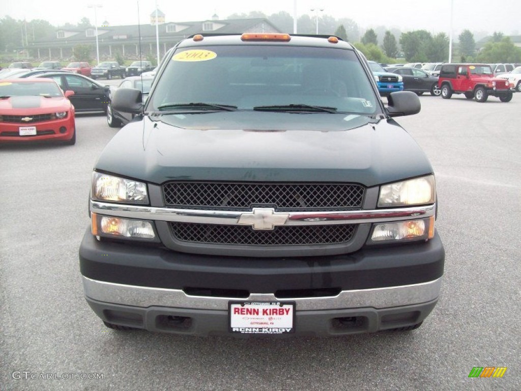 2003 Silverado 2500HD Regular Cab 4x4 - Dark Green Metallic / Dark Charcoal photo #15