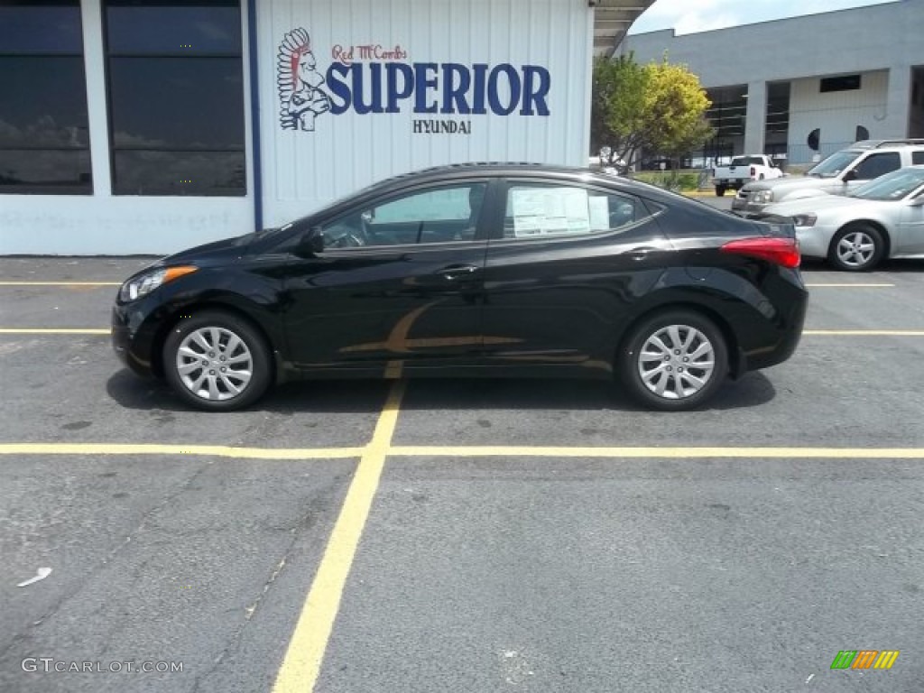 2013 Elantra GLS - Black / Gray photo #2