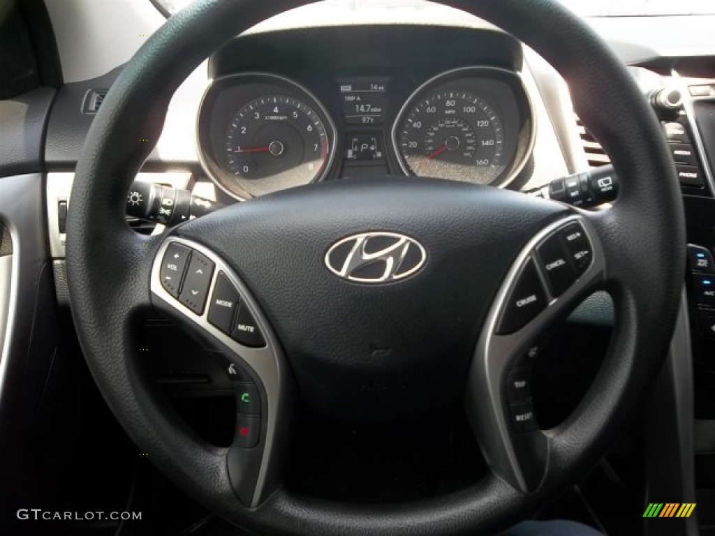 2013 Elantra GT - Shimmering Air Silver / Black photo #10