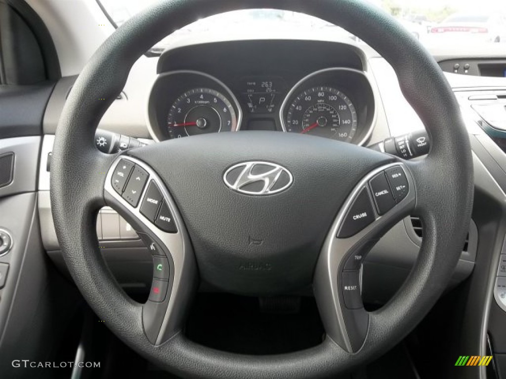 2013 Elantra GLS - Titanium Gray Metallic / Gray photo #8