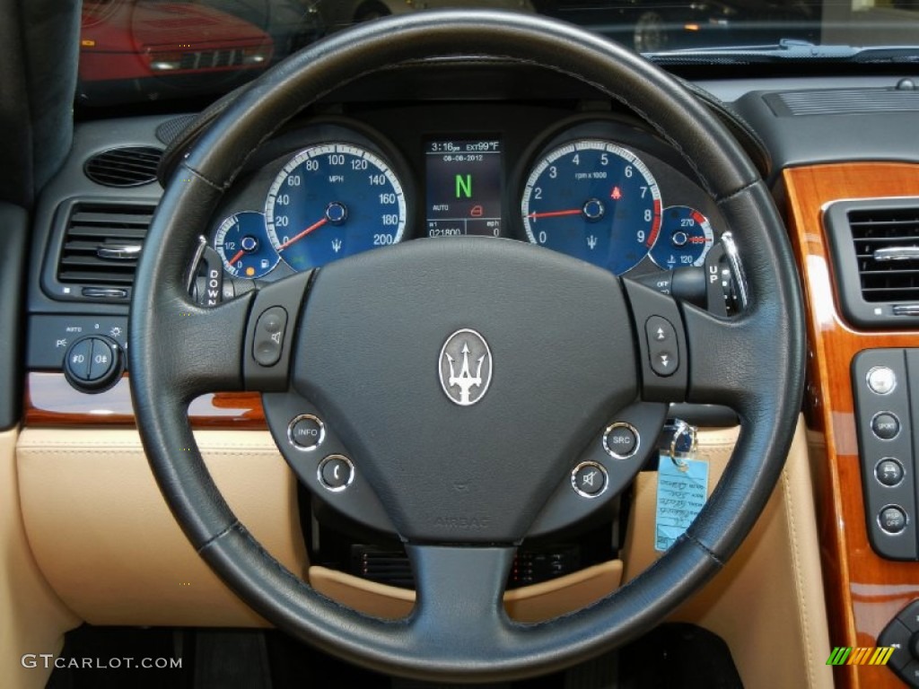 2006 Maserati Quattroporte Standard Quattroporte Model Beige Steering Wheel Photo #69230253
