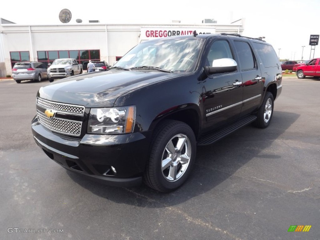 2013 Suburban LTZ - Black / Light Cashmere/Dark Cashmere photo #1