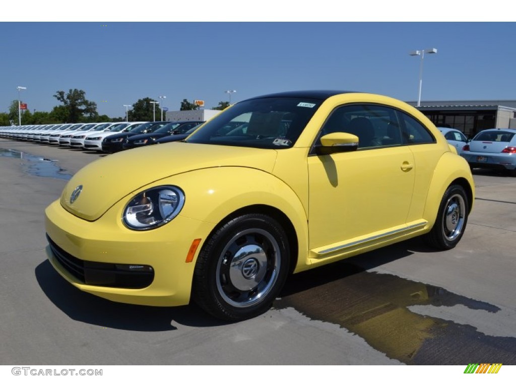 2013 Beetle 2.5L - Yellow Rush / Titan Black photo #1