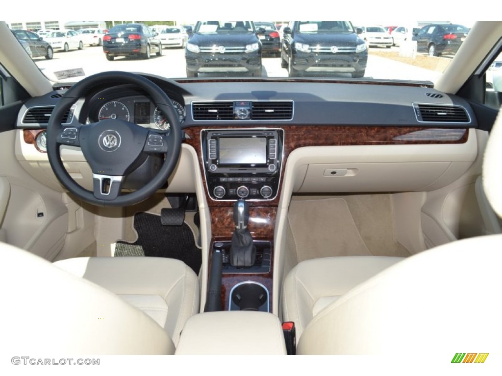2013 Volkswagen Passat TDI SEL Cornsilk Beige Dashboard Photo #69235647