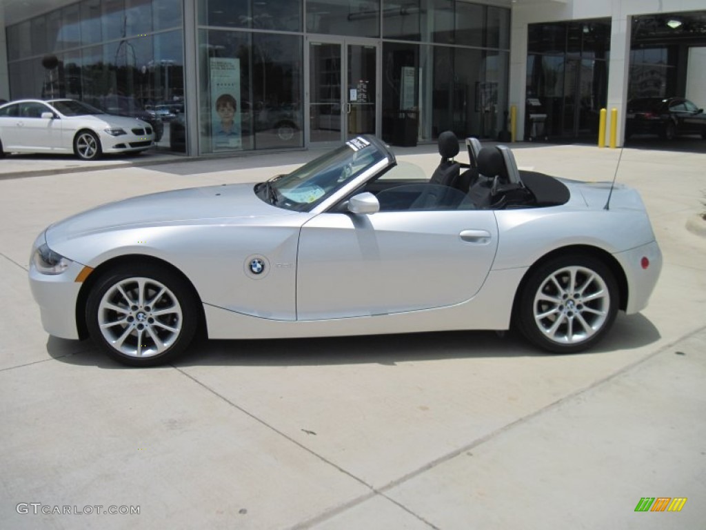 Titanium Silver Metallic 2007 BMW Z4 3.0i Roadster Exterior Photo #69239036