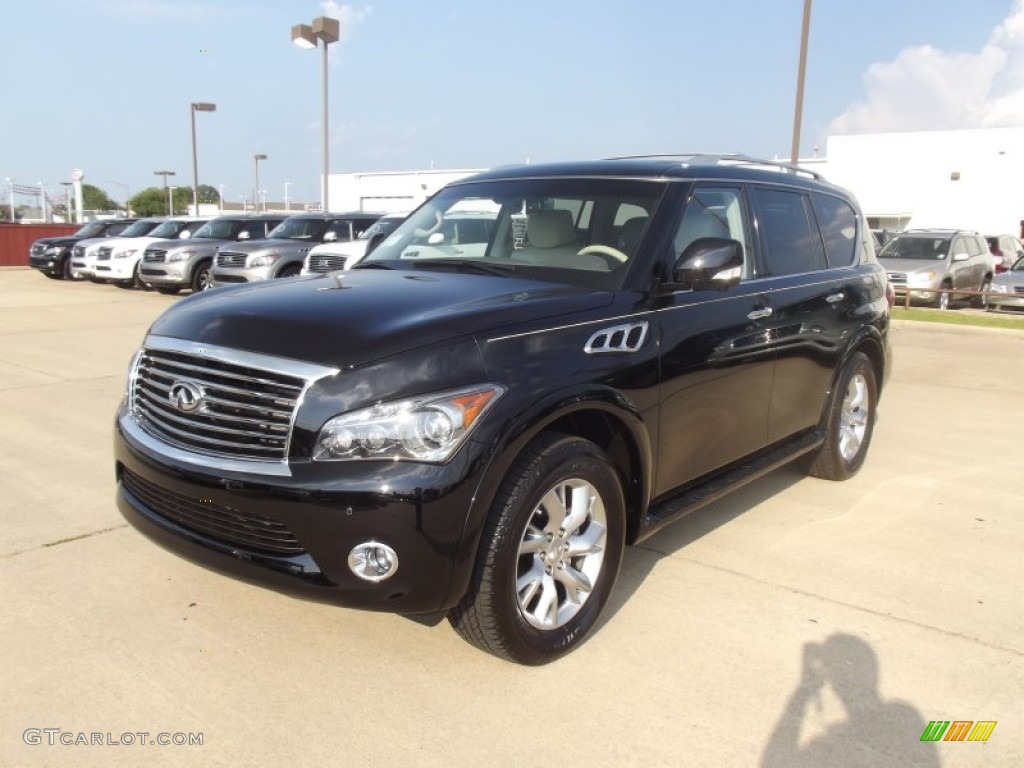 2012 QX 56 - Black Obsidian / Wheat photo #1