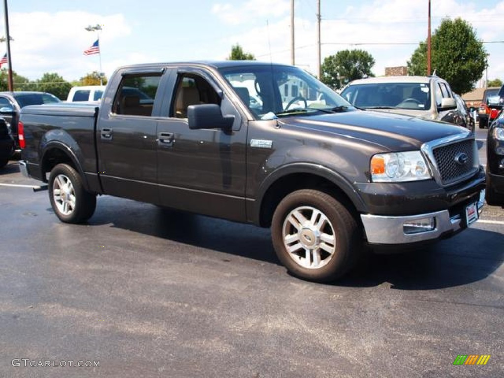 Dark Stone Metallic 2005 Ford F150 Lariat SuperCrew Exterior Photo #69240186