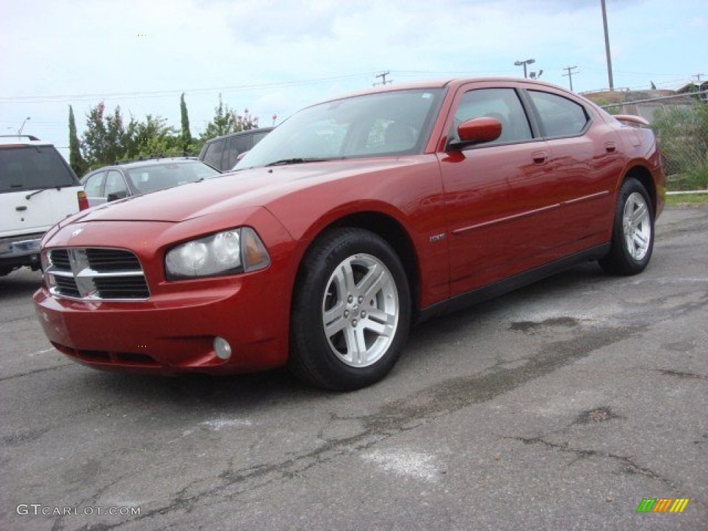 2007 Charger R/T - Inferno Red Crystal Pearl / Dark Slate Gray/Light Graystone photo #1