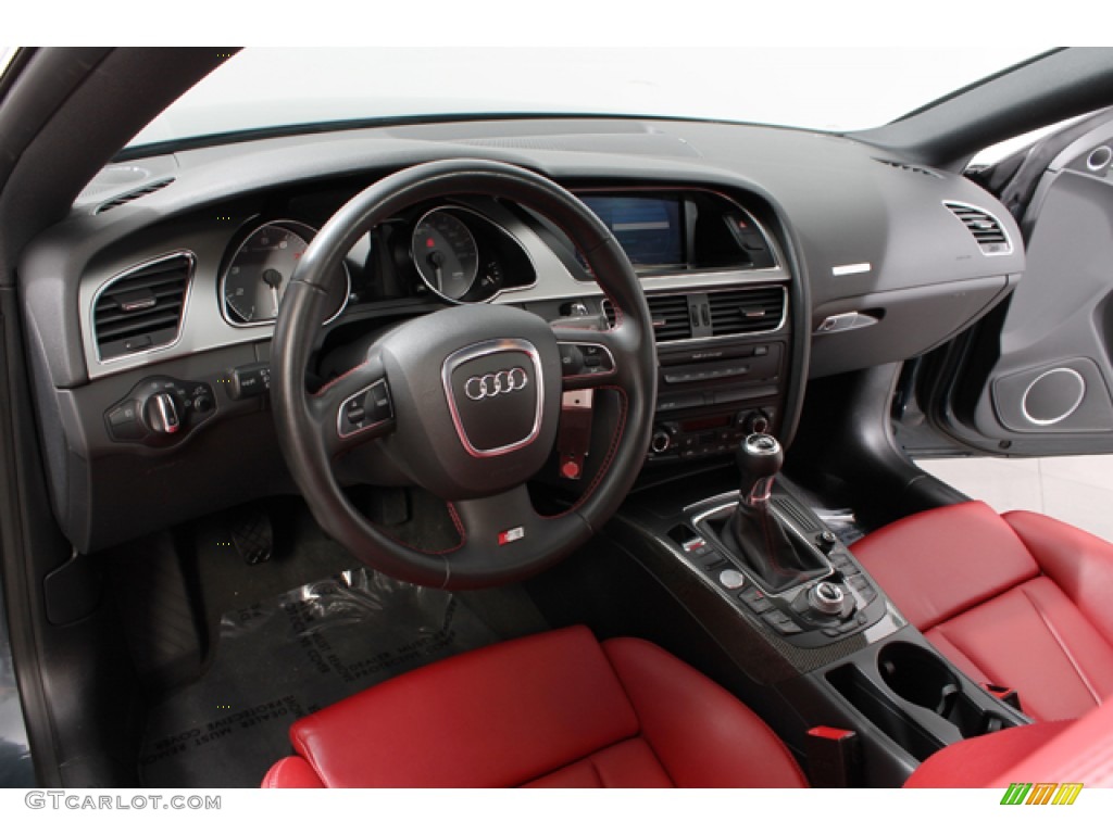 Magma Red Interior 2008 Audi S5 4.2 quattro Photo #69243022