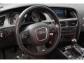 2008 Audi S5 Magma Red Interior Steering Wheel Photo