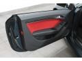 2008 Audi S5 Magma Red Interior Door Panel Photo