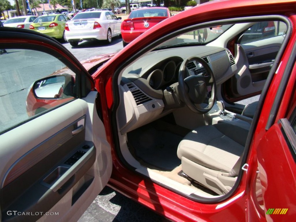 2007 Sebring Sedan - Inferno Red Crystal Pearl / Dark Khaki/Light Graystone photo #9