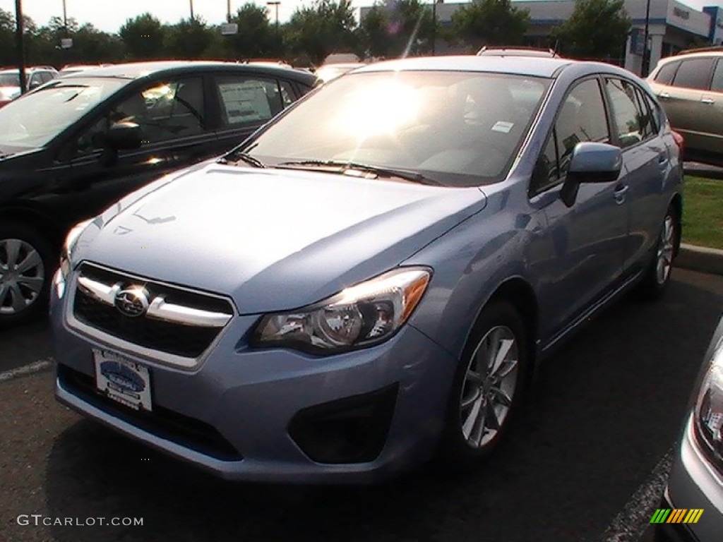 2012 Impreza 2.0i Premium 5 Door - Sky Blue Metallic / Ivory photo #1