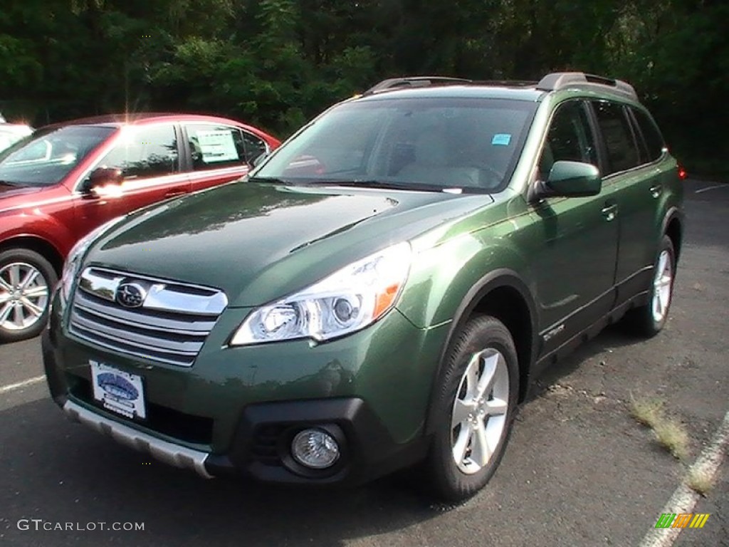 2013 Outback 2.5i Limited - Cypress Green Pearl / Warm Ivory Leather photo #1