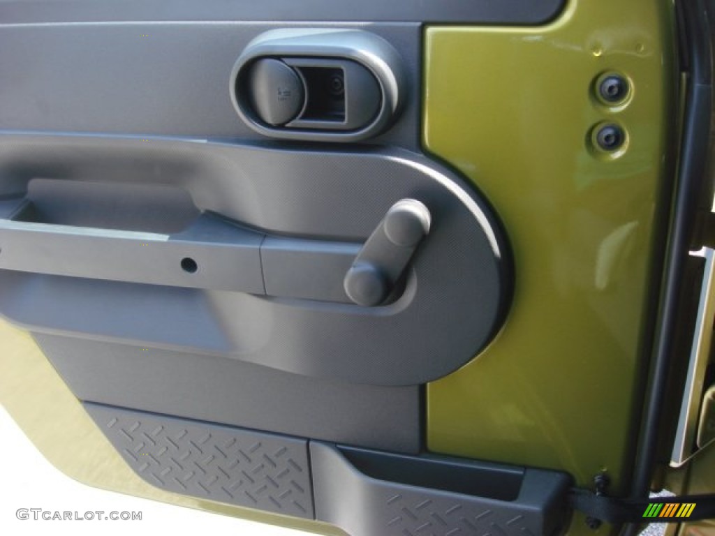 2010 Jeep Wrangler Sport 4x4 Dark Slate Gray/Medium Slate Gray Door Panel Photo #69246603