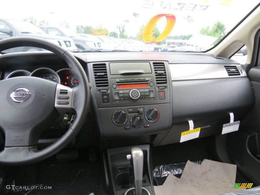 2012 Nissan Versa 1.8 S Hatchback Charcoal Dashboard Photo #69247956