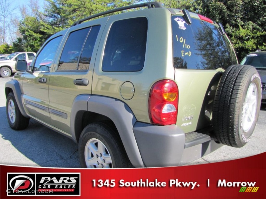 2003 Liberty Sport 4x4 - Cactus Green Pearl / Taupe photo #2