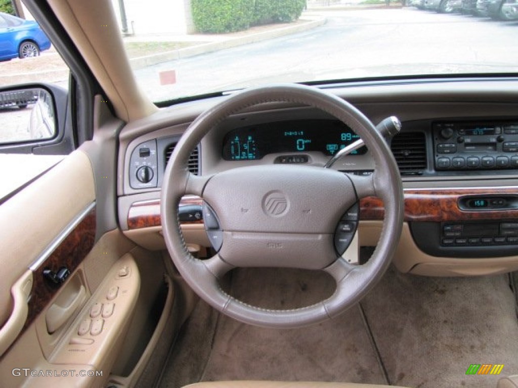 1997 Mercury Grand Marquis LS Light Prairie Tan Steering Wheel Photo #69248459