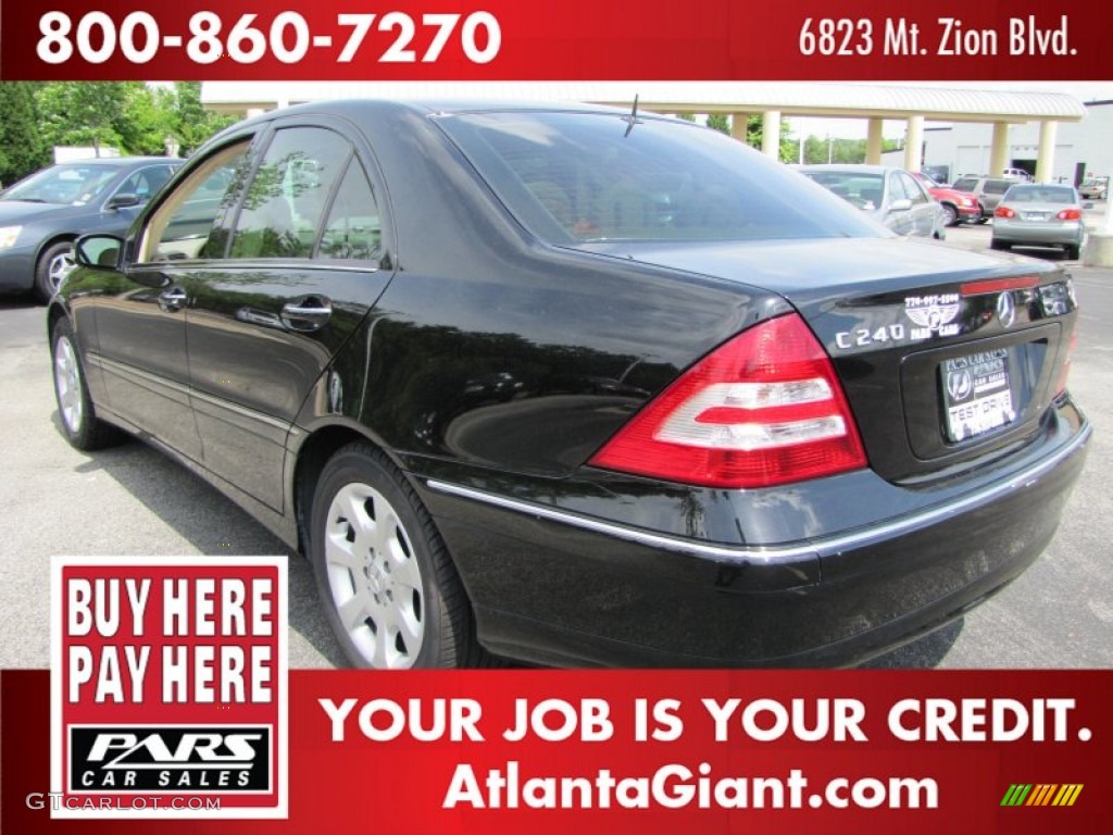 2005 C 240 Sedan - Black / Stone photo #2