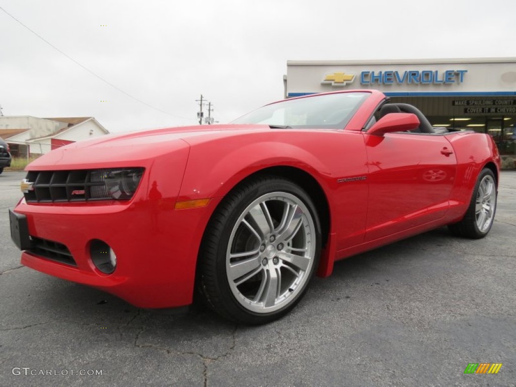 2012 Camaro LT/RS Convertible - Victory Red / Black photo #3