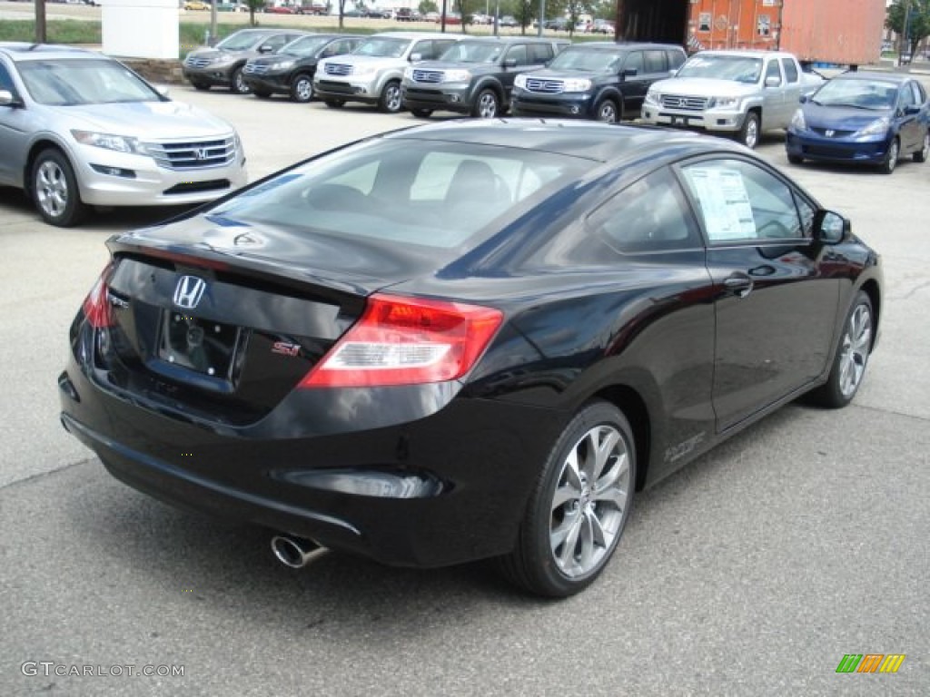2012 Civic Si Coupe - Crystal Black Pearl / Black photo #5