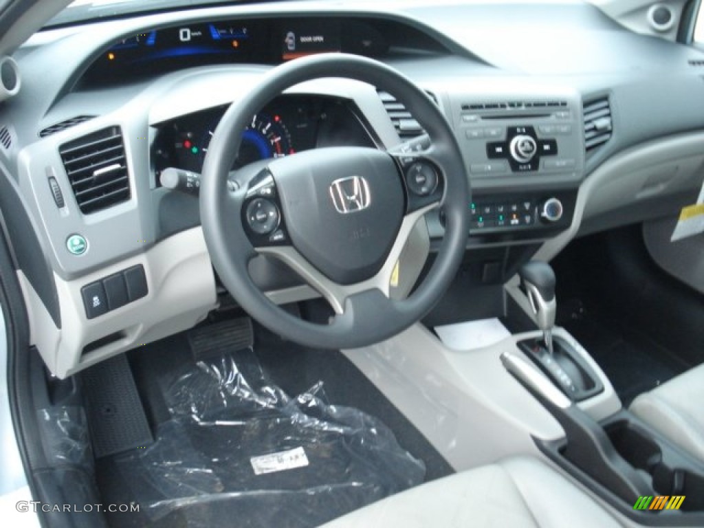 Gray Interior 2012 Honda Civic LX Coupe Photo #69252905