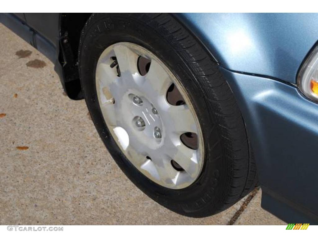 1998 Civic DX Sedan - Cyclone Blue Metallic / Gray photo #10