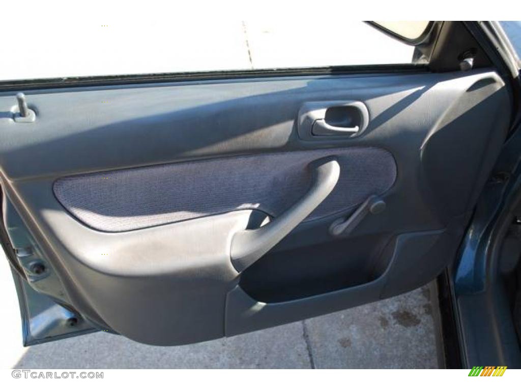 1998 Civic DX Sedan - Cyclone Blue Metallic / Gray photo #12