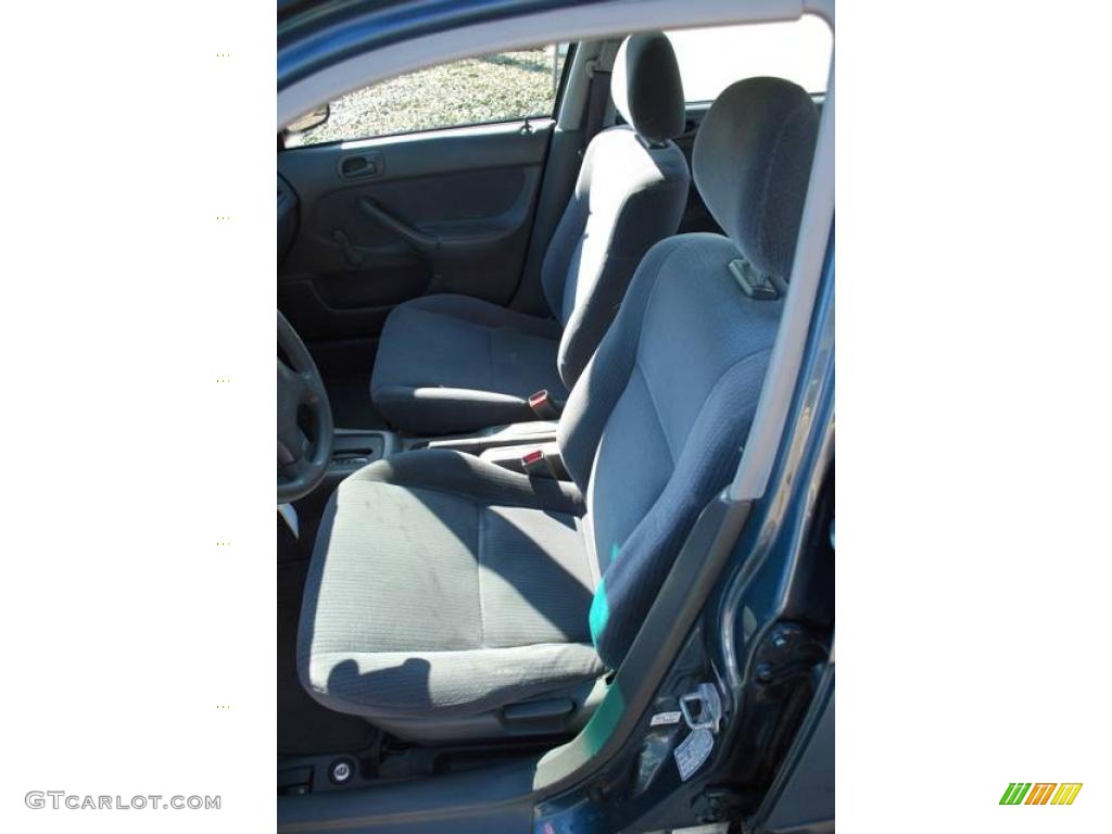 1998 Civic DX Sedan - Cyclone Blue Metallic / Gray photo #15