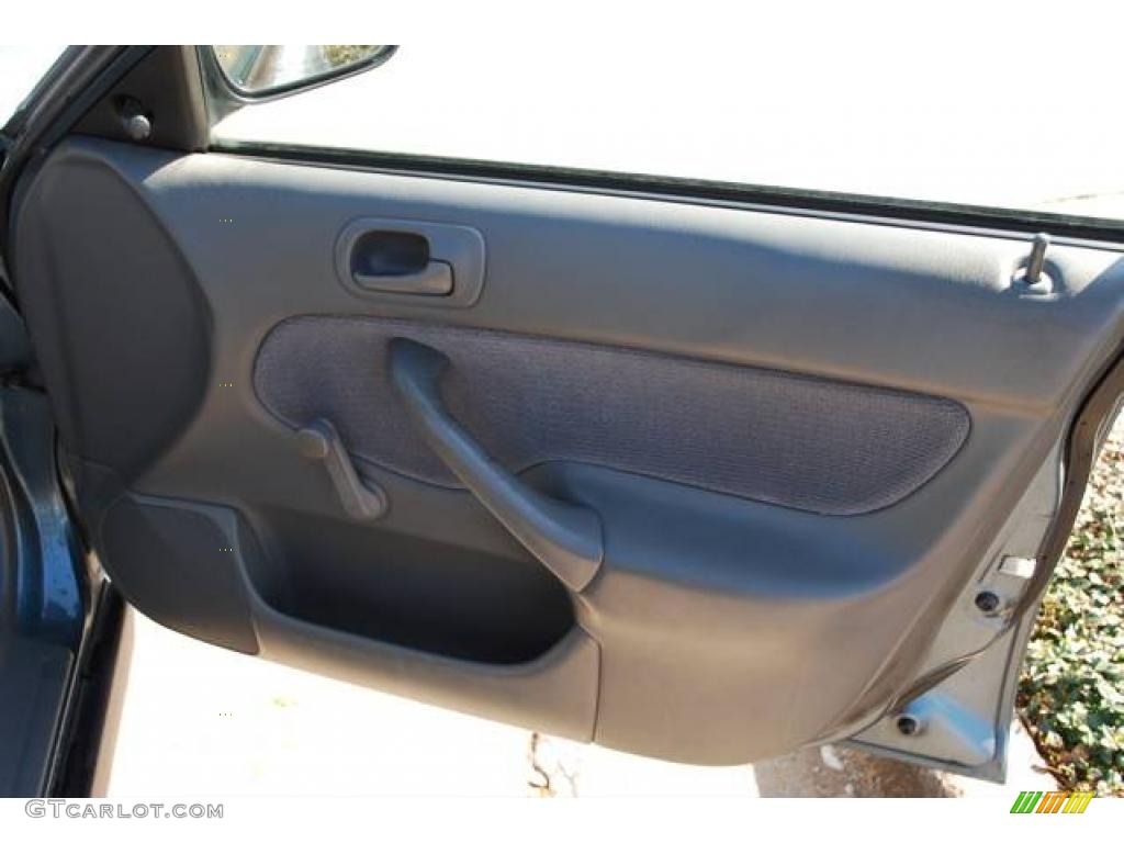 1998 Civic DX Sedan - Cyclone Blue Metallic / Gray photo #20