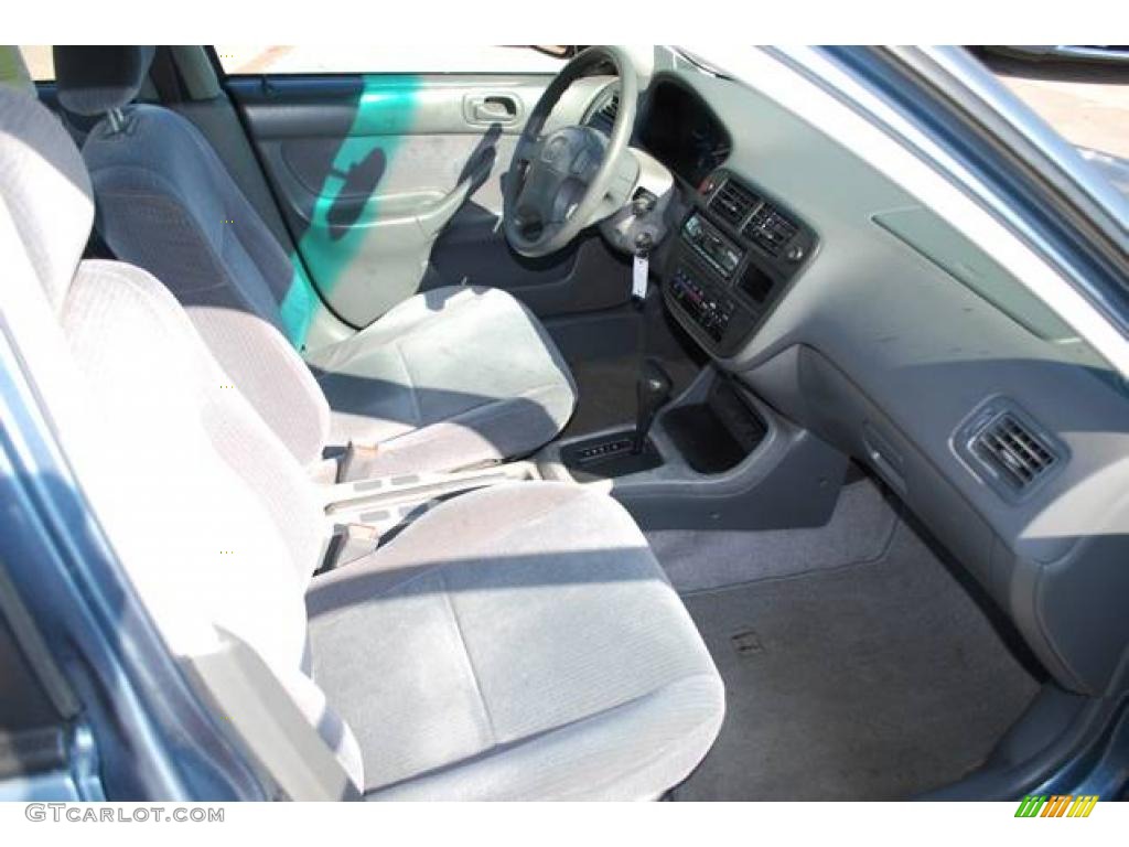 1998 Civic DX Sedan - Cyclone Blue Metallic / Gray photo #22