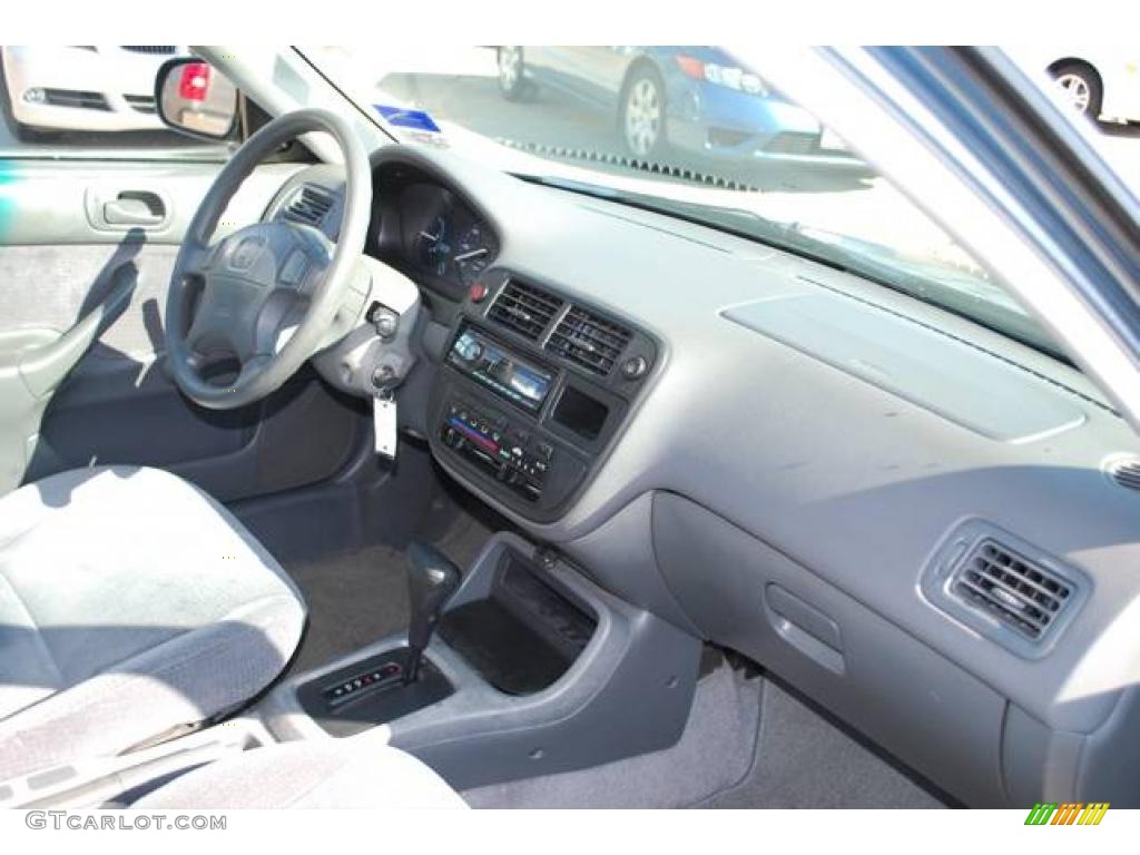 1998 Civic DX Sedan - Cyclone Blue Metallic / Gray photo #24