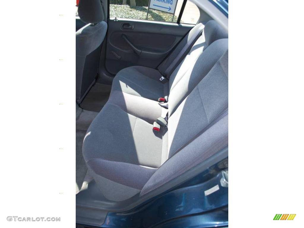 1998 Civic DX Sedan - Cyclone Blue Metallic / Gray photo #28