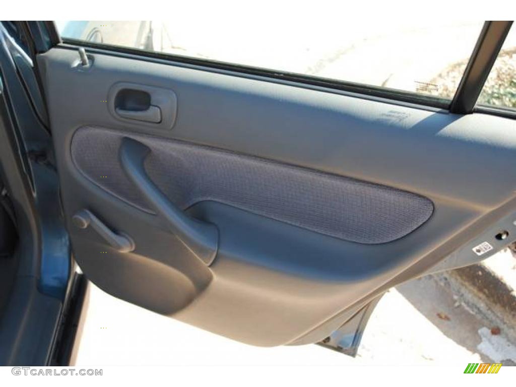 1998 Civic DX Sedan - Cyclone Blue Metallic / Gray photo #29