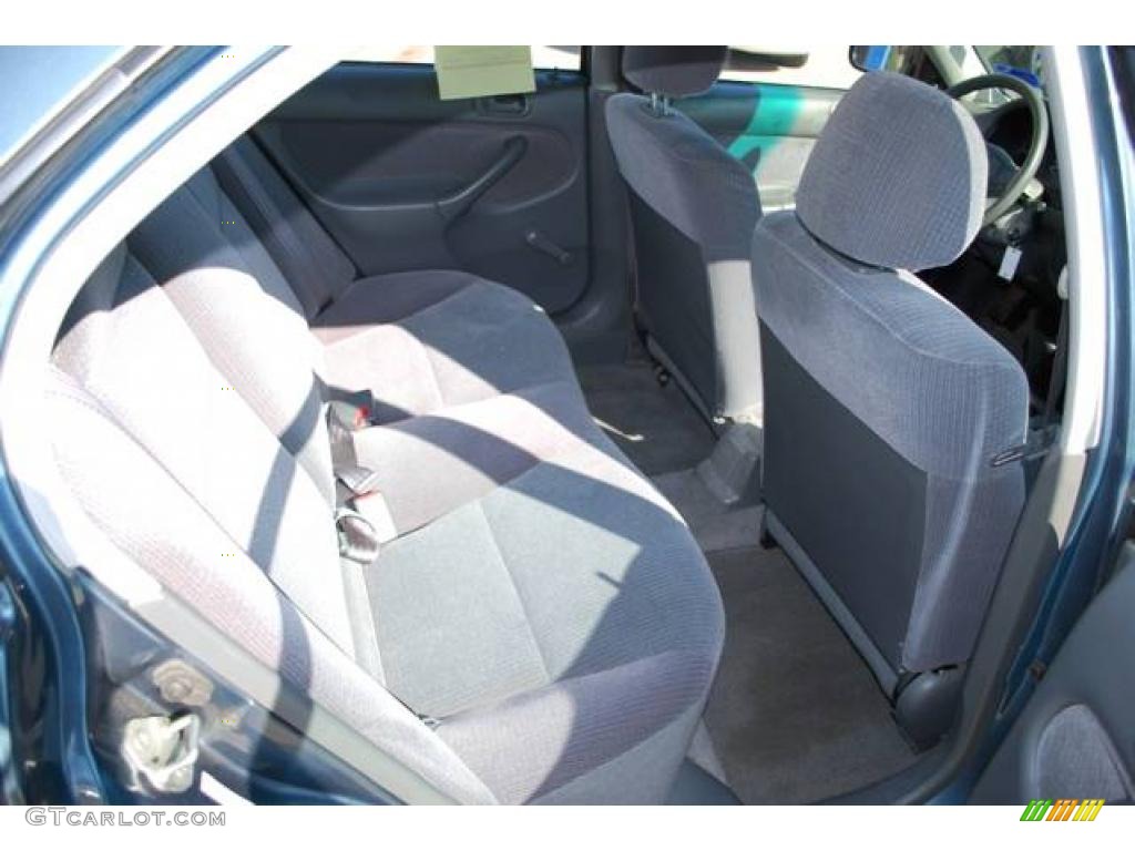 1998 Civic DX Sedan - Cyclone Blue Metallic / Gray photo #31