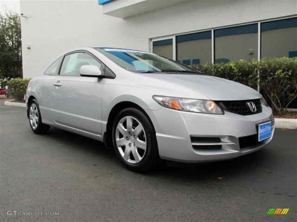 2011 Civic LX Coupe - Alabaster Silver Metallic / Black photo #1